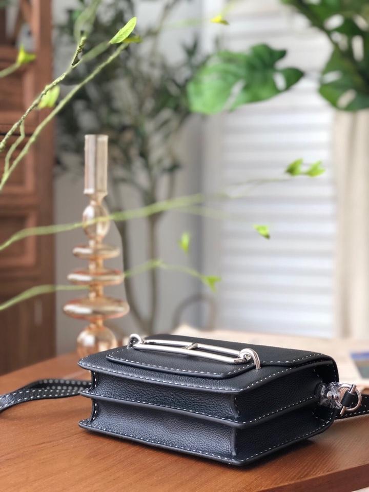 Replica Hermes Roulis Mini 19cm Swift Calf Togo Leather Shoulder Bag Black