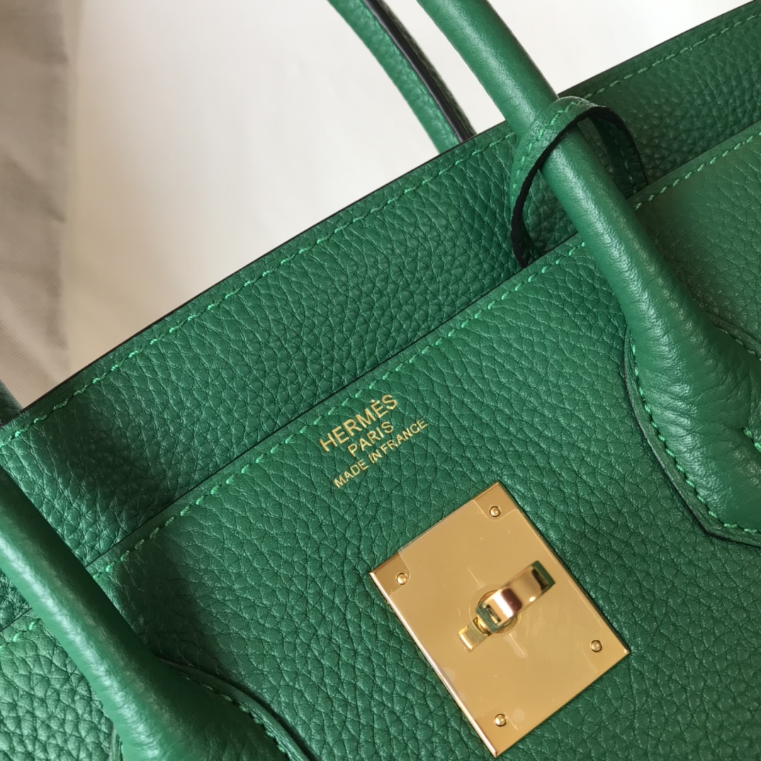 Hermes Birkin 30CM 35CM Togo Leather Emerald With Gold