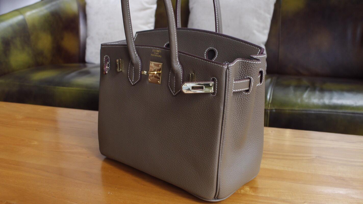Hermes Birkin Togo Calfskin Handbag 30cm and 35cm Dark Grey