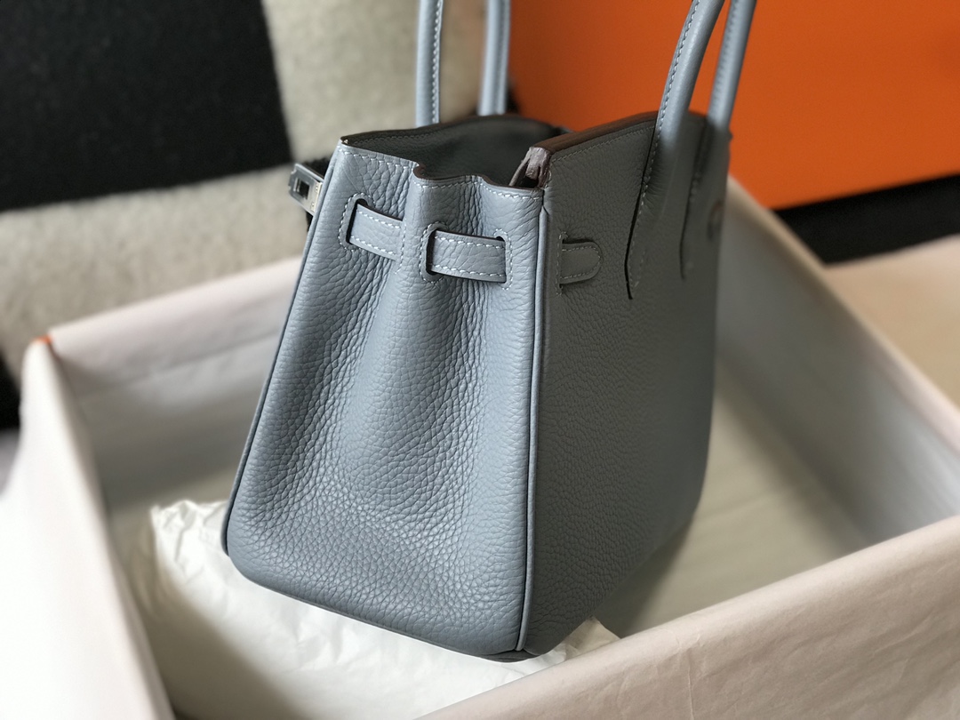 Hermes Birkin 30CM 35CM Togo Leather Flax Blue With Silver