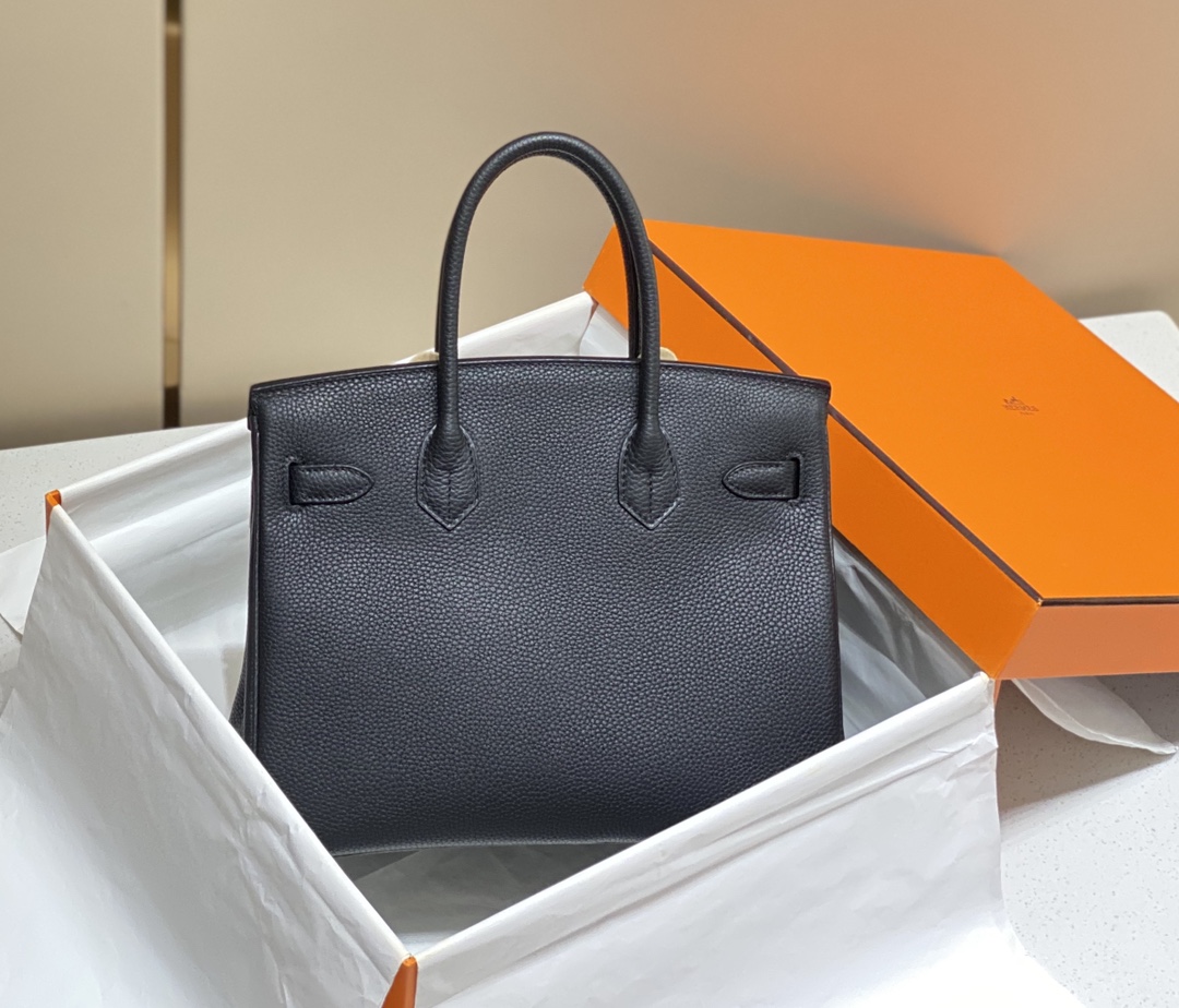 Hermes Birkin 30CM 35CM Togo Leather Black With Silver