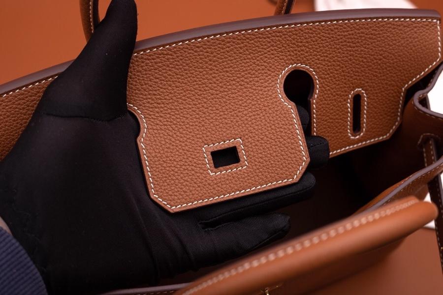 Original Copy Hermes Birkin 35cm Handbag Light Coffee with Gold