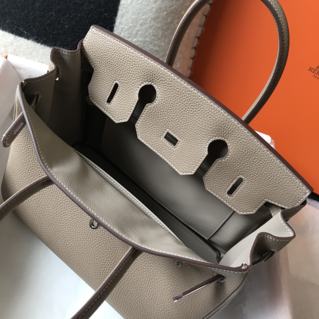 Hermes Birkin 30CM 35CM Togo Leather Dove Grey With Silver