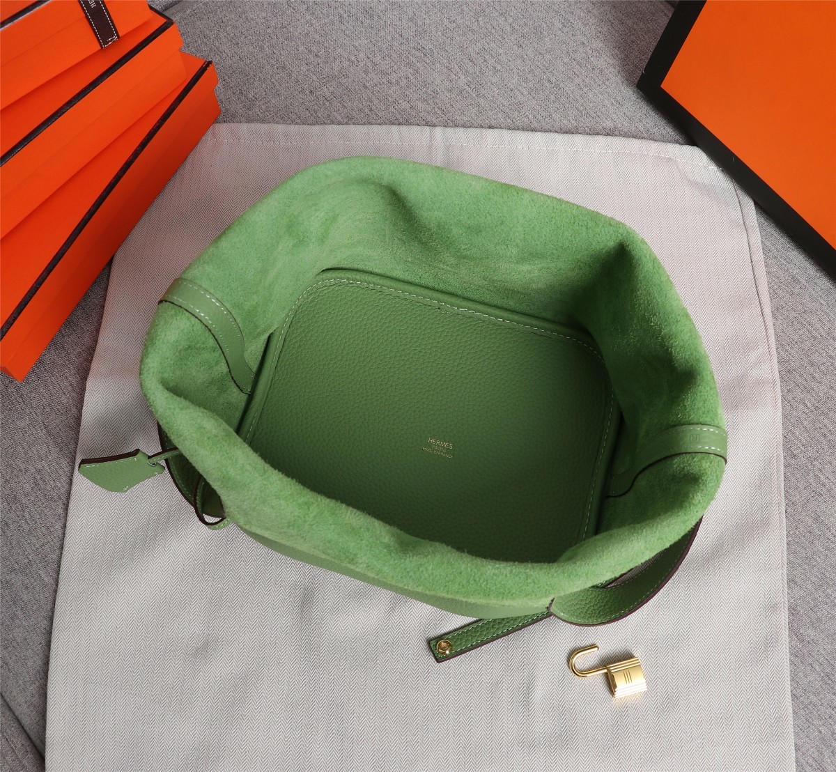 Replica Hermes Picotin Lock Bag 18cm and 22cm Green with Gold Hardware