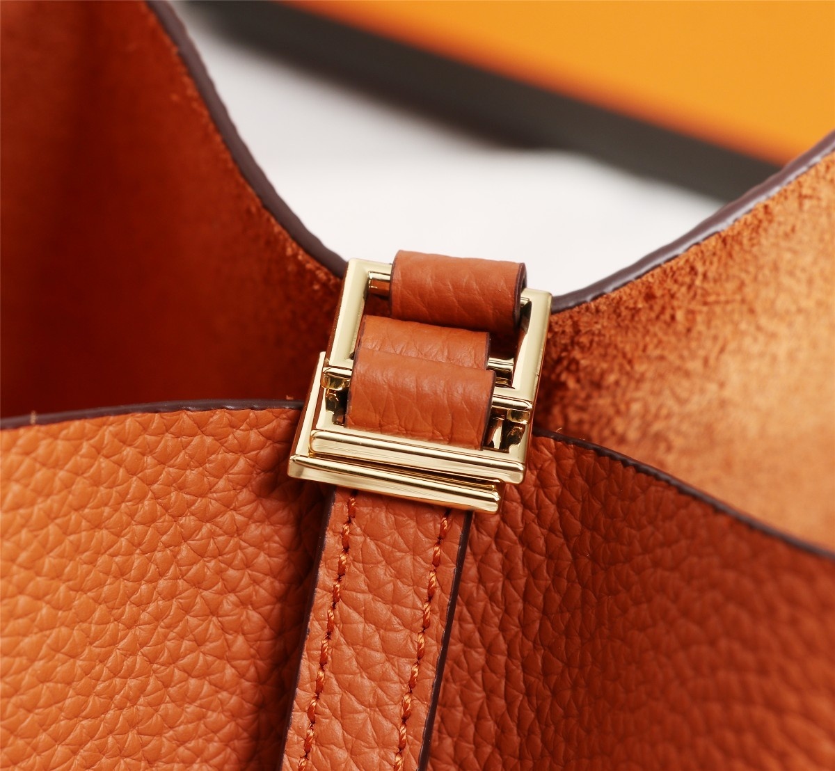 Replica Hermes Picotin Lock Bag 18cm and 22cm Orange with Gold Hardware