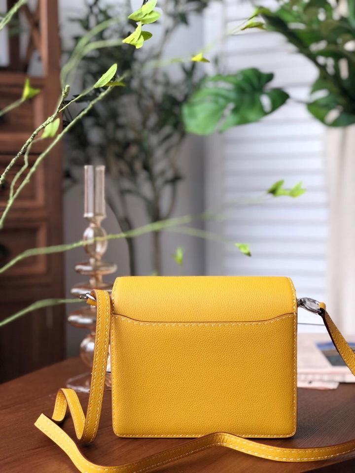 Replica Hermes Roulis Mini 19cm Swift Calf Togo Leather Shoulder Bag Yellow