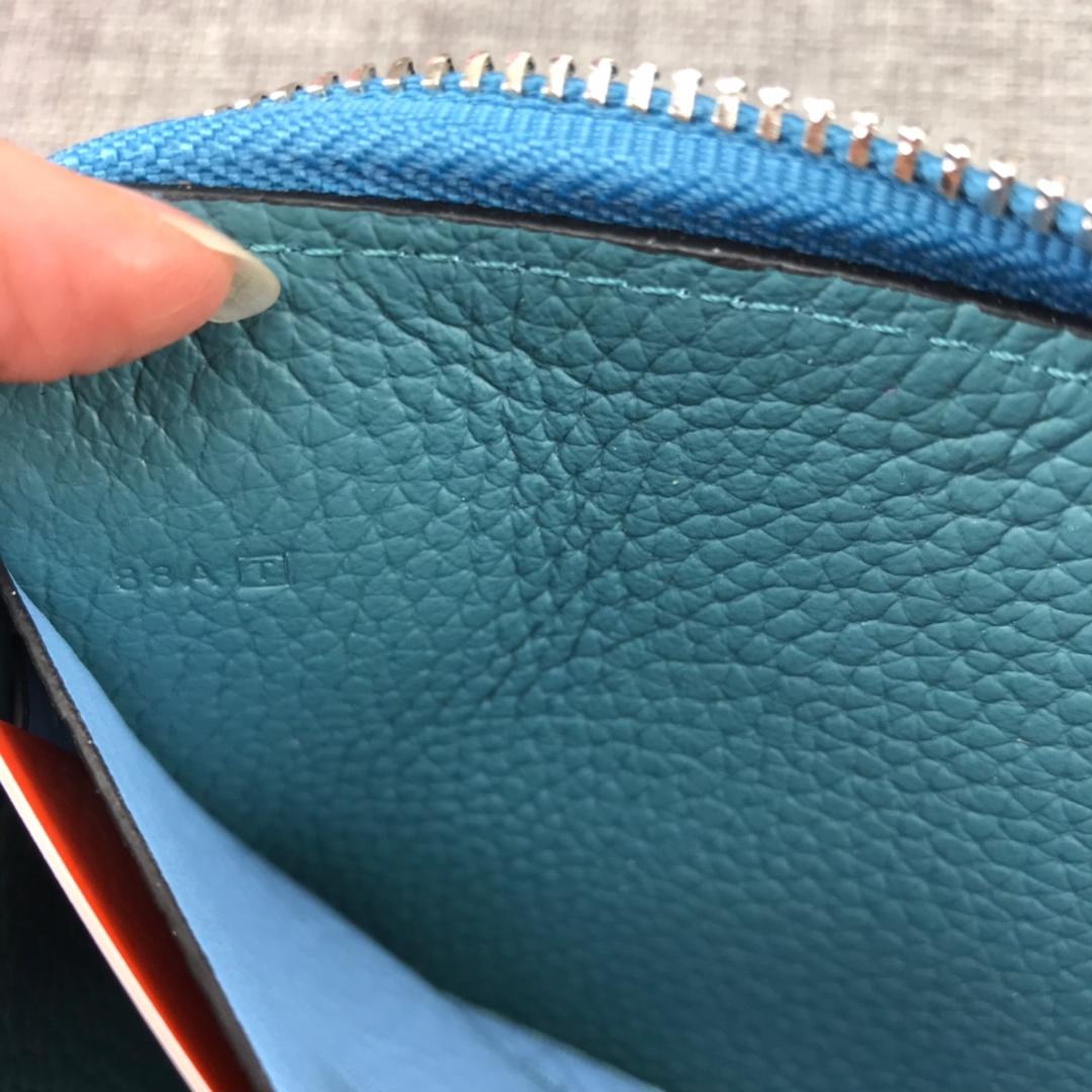 Best Price Hermes H505 Long Punching H Women Wallet Blue