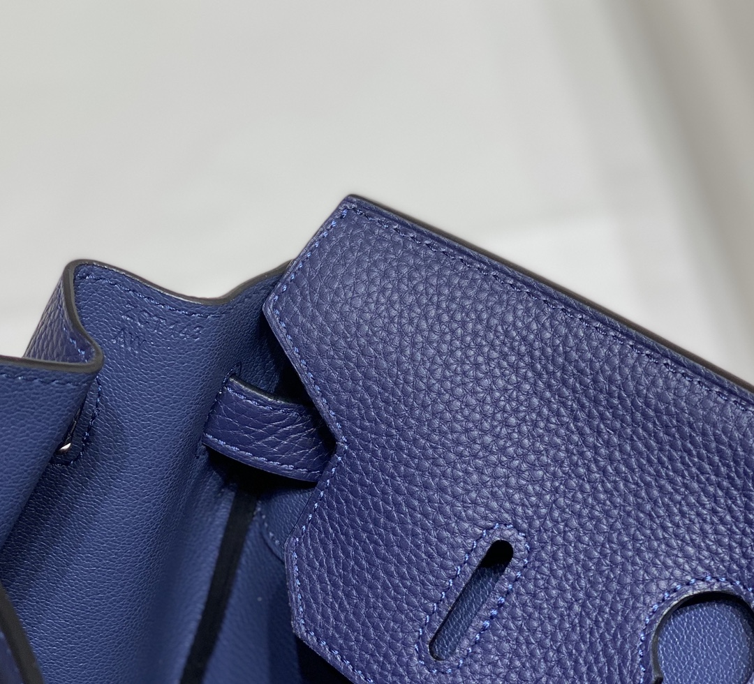 Hermes Birkin 30CM 35CM Togo Leather Milkshake Deep Blue With Gold