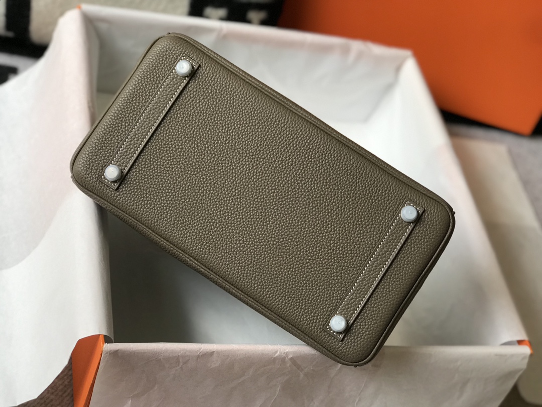 Hermes Birkin 30CM 35CM Togo Leather Elephant Grey With Silver