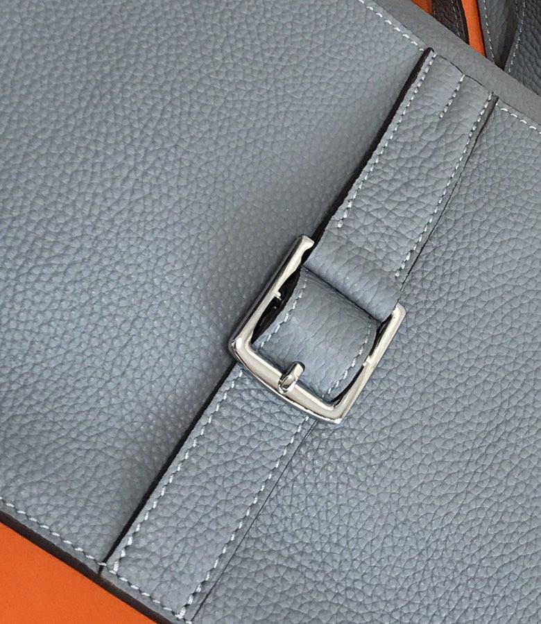 Hermes Halzan 31cm Light Blue Swift Calfskin Bag