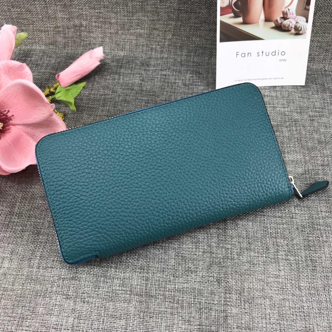 Best Price Hermes H505 Long Punching H Women Wallet Blue