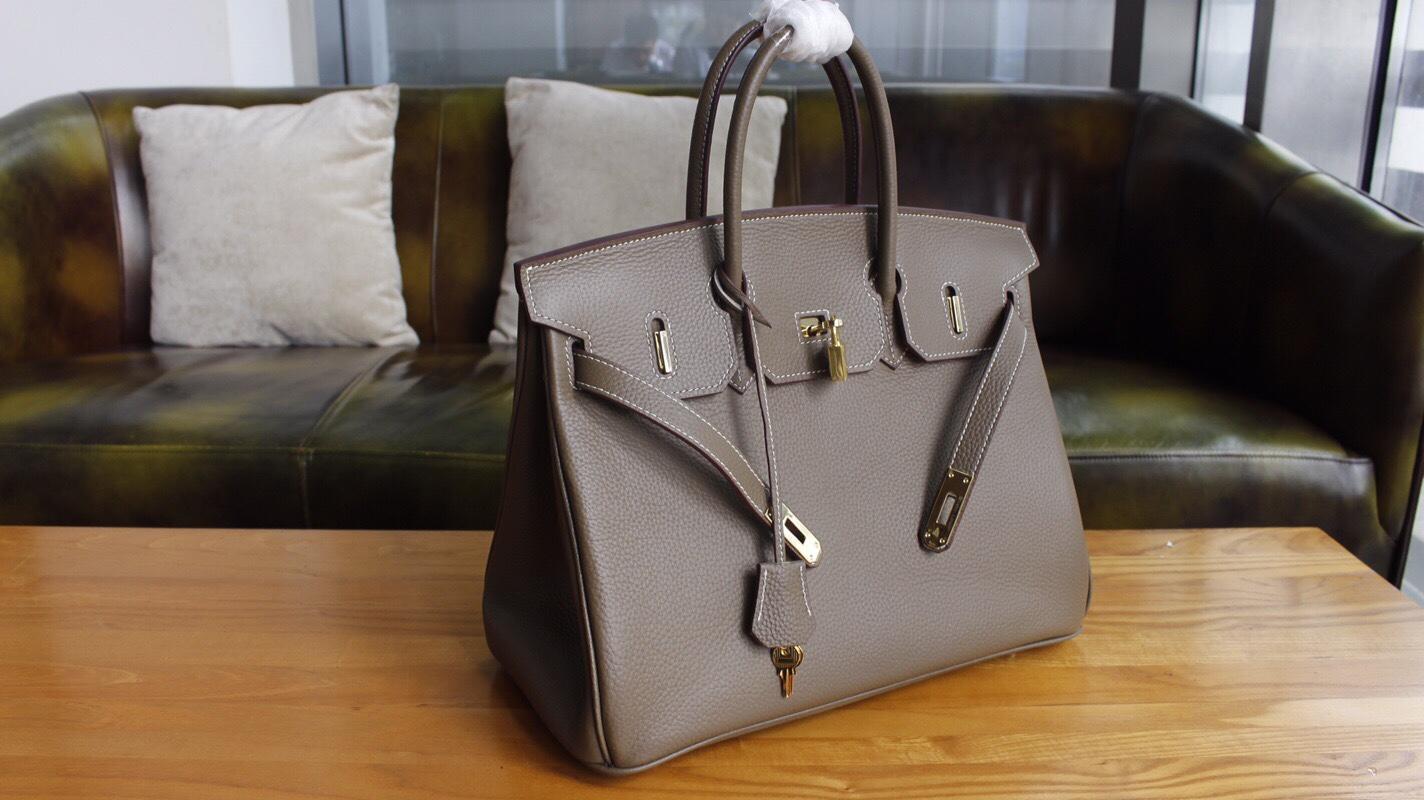 Hermes Birkin Togo Calfskin Handbag 30cm and 35cm Dark Grey