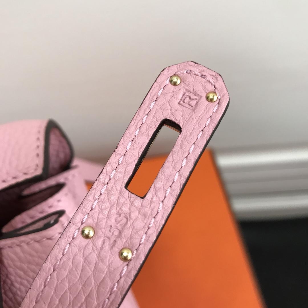 Hermes 25cm Kelly Bag Togo Leather Handbag Pink